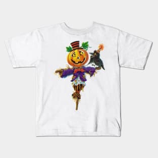 Halloween Fun - Pumpkin Scarecrow Kids T-Shirt